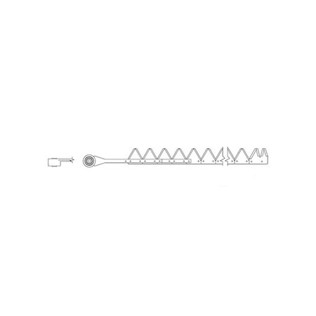 Aftermarket 9', Black, 11ga top serrated, Riveted A-800-756-AI